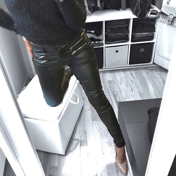 LAST 1✨Coated 4 Zip Skinny Jeans - Picture 2 of 7